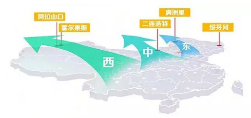 圖1 中歐班列運(yùn)行線路示意圖.png